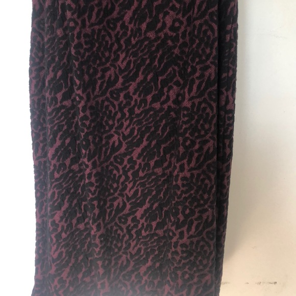 Free People Dark Pink & Velvet Leopard Print Dress - Picture 5 of 7